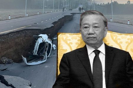 CÔNG TRÌNH CHÀO MỪNG 30/4 BỊ SỤT GÂY TAI NẠN