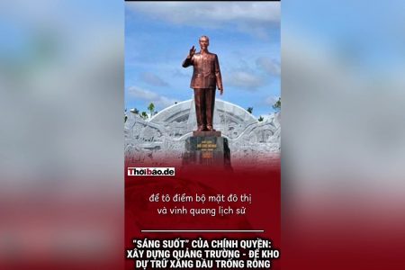 “Sáng suốt” của Chính quyền: Xây quảng trường – Để kho dự trữ xăng dầu trống rỗng.