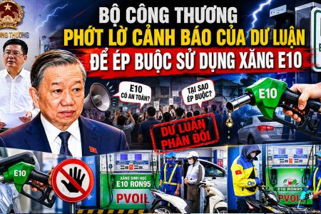Bộ Công Thương phớt lờ cảnh báo của dư luận để ép buộc sử dụng xăng E10