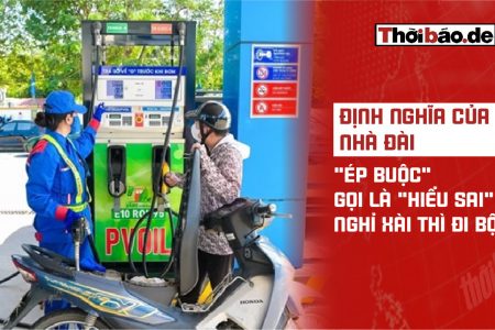 Định nghĩa của nhà đài: „Ép buộc“ gọi là „hiểu sai“, „nghỉ xài“ thì đi bộ