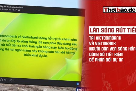 Làn sóng rút tiền tại Vietcombank và VietinBank: Người dân ven sông Hồng dùng sổ tiết kiệm để phản đối dự án