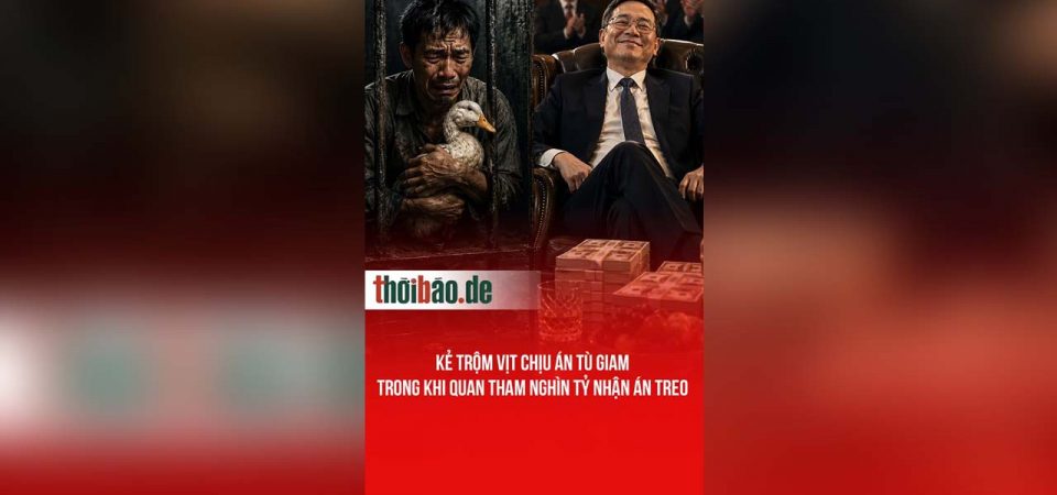 Kẻ trộm vịt chịu án tù giam trong khi quan tham nghìn tỷ nhận án treo