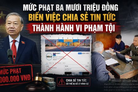 Mức phạt ba mươi triệu đồng biến việc chia sẻ tin tức thành hành vi phạm tội