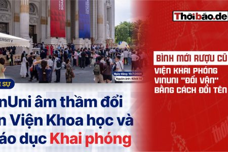 Bình mới rượu cũ: Viện Khai phóng VinUni „đổi vận“ bằng cách đổi tên?